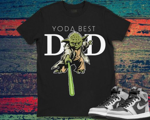 Star Wars Yoda Lightsaber Best Dad Fathers Gift Unisex Gift T-Shirt