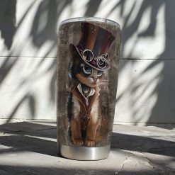 Steampunk Cat Stainless Steel Cup