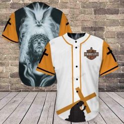Steps To The Ride Life Jesus 3d Personalized 3d Baseball Jersey kv