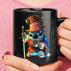 Stitch Cartoon Lilo And Stitch Premium Sublime Ceramic Coffee Mug Black