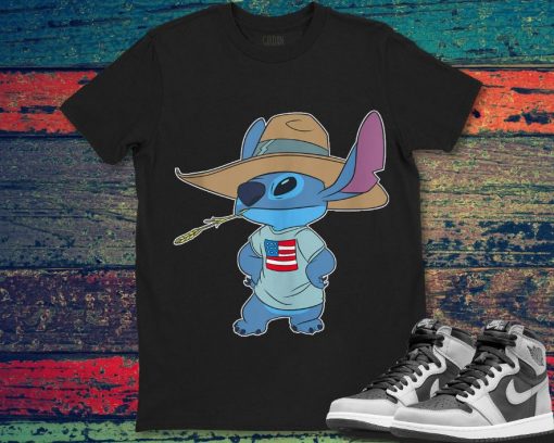 Stitch Disney Lilo and Stitch Americana Graphic Unisex Gift T-Shirt