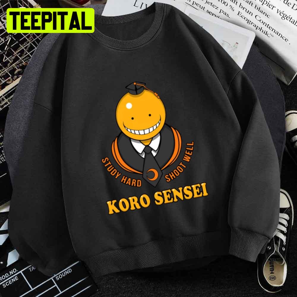 Study Hard Shoot Well Koro Sensei Assassination Classroom Anime Unisex T-Shirt