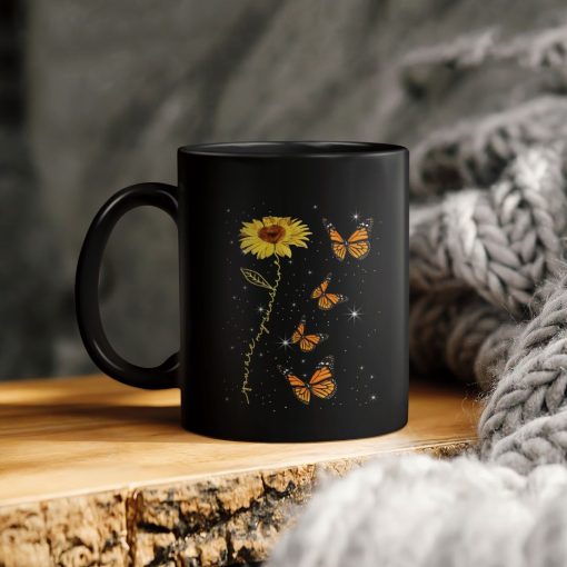 Sunflower And Butterflies You Are My Sunshine Ceramic Coffee Mug