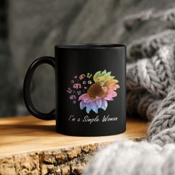 Sunflower Camping I’m A Simple Woman Ceramic Coffee Mug