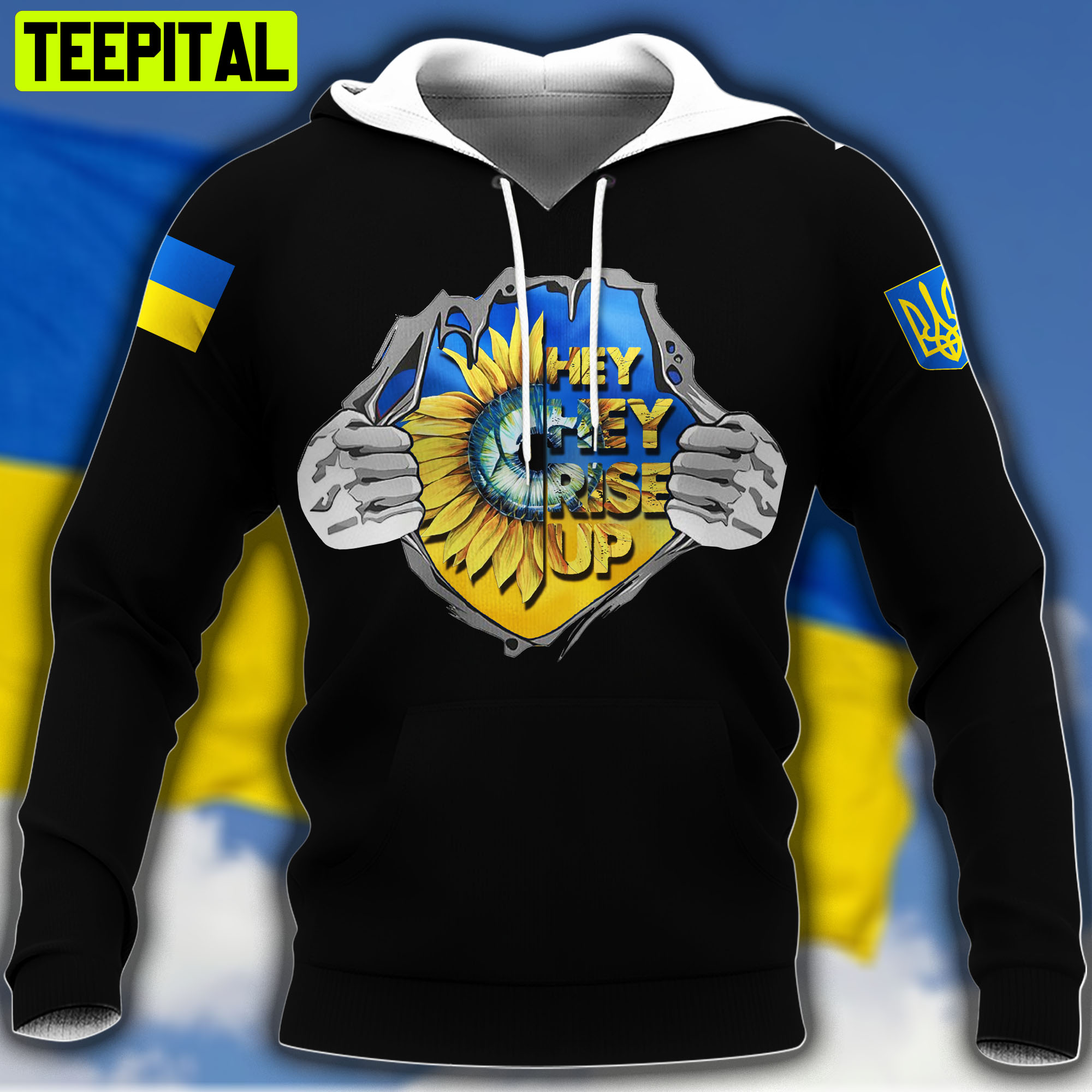 Sunflower In My Heart Hey Hey Rise Up Pink Floyd Ukraine All Over Printed 3D Hoodie