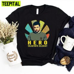 Sunset Retro Hero Volodymyr Zelensky Unisex T-Shirt