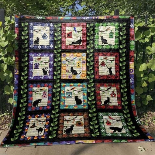 Sweet Moments Cat Quilt Blanket