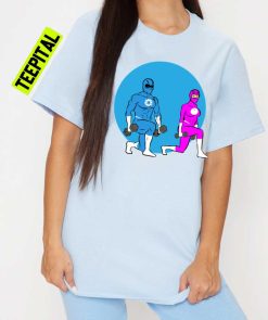 Swole Mate Ice Blue And Magenta Unisex T-Shirt