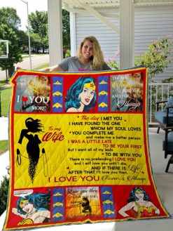 The Day I Met You Wonder Woman Quilt Blanket