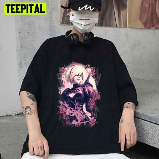 The Roses And 2b NieR Automata Unisex T-Shirt