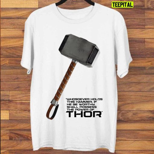 Thor’s Hammer With Text Unisex T-Shirt