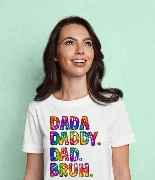 Tie Dye Style Dada Daddy Dad Bruh Happy Father’s Day Unisex T-Shirt