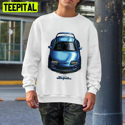 Toyota Supra Mk4 2jz Blue Unisex T-Shirt