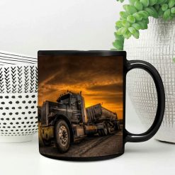 Truck Lover Premium Sublime Ceramic Coffee Mug Black