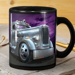 Trucker Premium Sublime Ceramic Coffee Mug Black