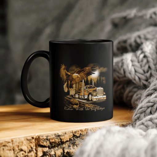 Trucker Riding With The Big Boys Ceramic Coffee Mug