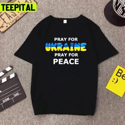 Ukraine Pray For Peace Illustration Unisex T-Shirt