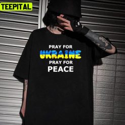 Ukraine Pray For Peace Illustration Unisex T-Shirt