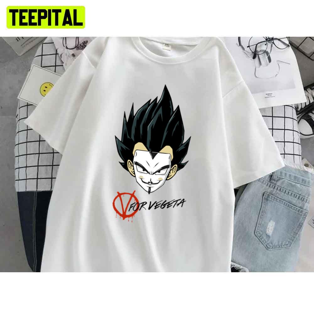 V For Vegeta Dragon Ball Anime Unisex T-Shirt