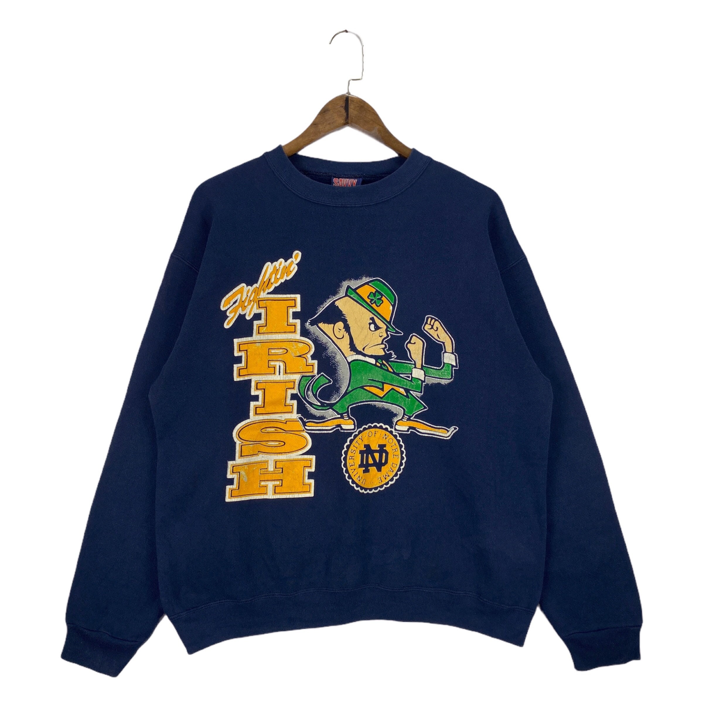 Vintage 90s Fighting Irish University Of Notre Dame Unisex Sweatshirt