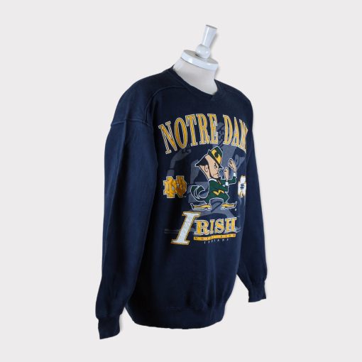 Vintage 90s Footballbasketball Ncaa Notre Dame Fighting Irish Unisex Sweatshirt