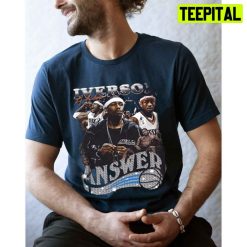 Vintage Allen Iverson The Answer Philadelphia 76ers NBA Basketball Unisex T-Shirt