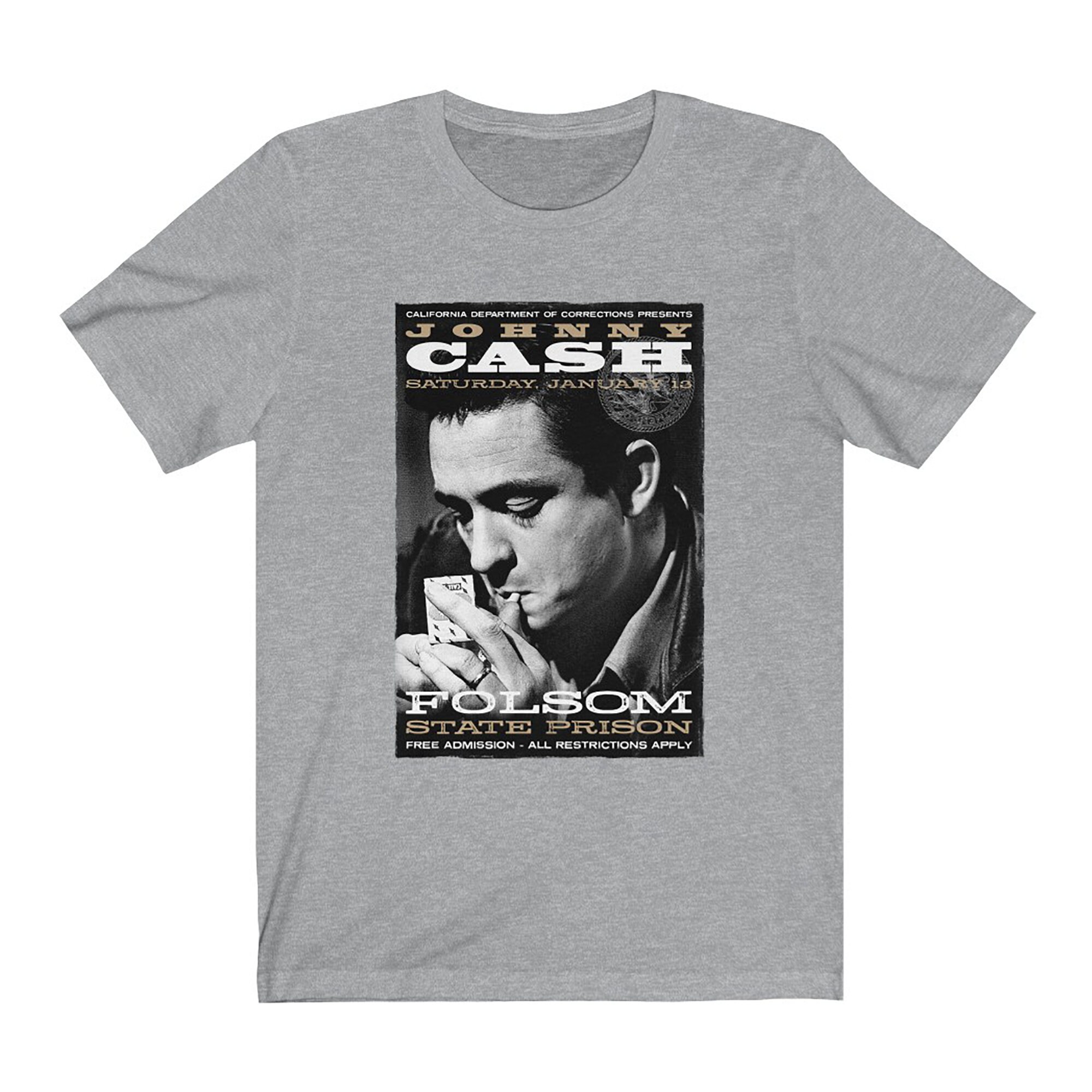 Vintage Johnny Cash Folsom Prison Inspired Unisex T-Shirt