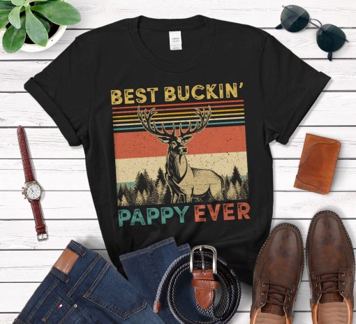 Vintage Retro Hunting Funny Best Buckin’ Pappy Ever Happy Father’s Day Unisex T-Shirt