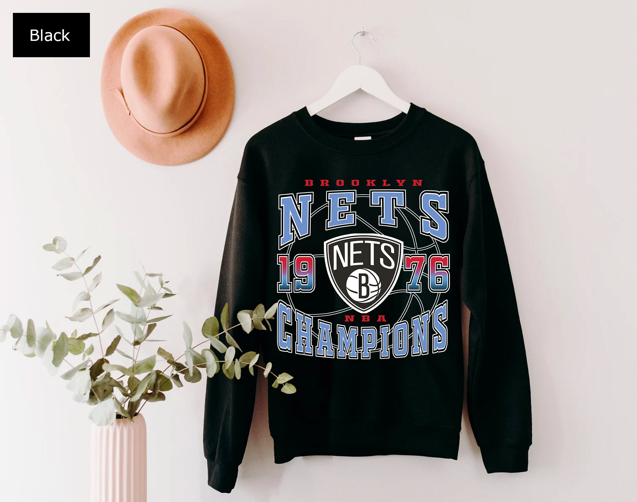 Vintage Style Brooklyn Nets 1976 Basketball Unisex Sweatshirt
