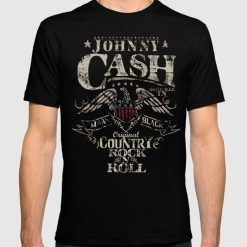 Vintage Style Johnny Cash Man In Black Unisex T-Shirt