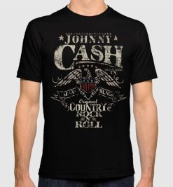 Vintage Style Johnny Cash Man In Black Unisex T-Shirt