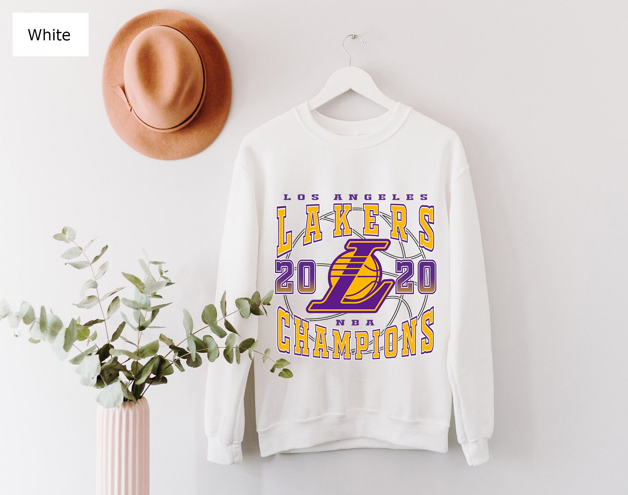 Lakers discount white sweatshirt