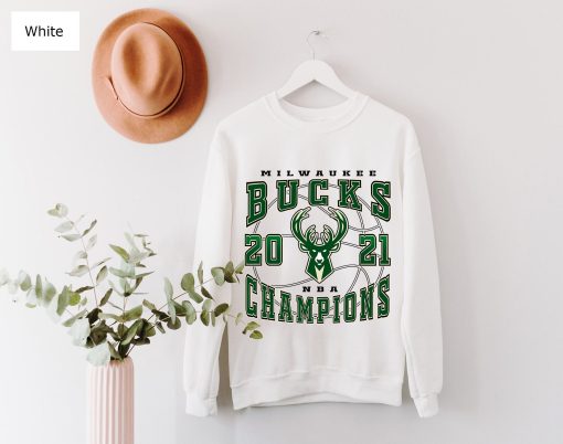 Vintage Style Milwaukee Bucks 2021 Basketball Unisex Sweatshirt