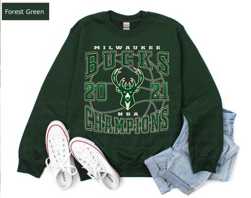 Vintage Style Milwaukee Bucks 2021 Basketball Unisex Sweatshirt