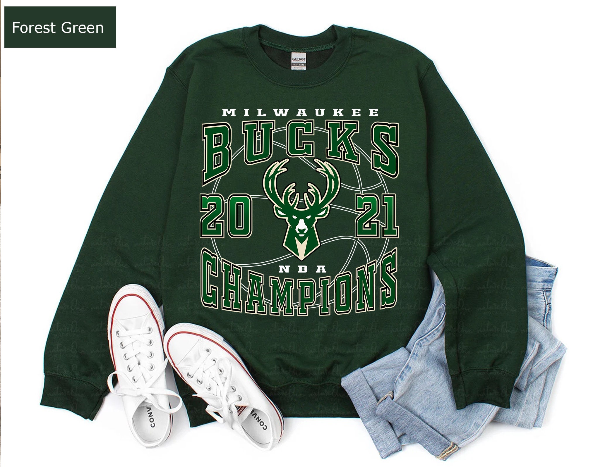 Vintage Milwaukee Basketball Sweatshirt Bucks Basketball 