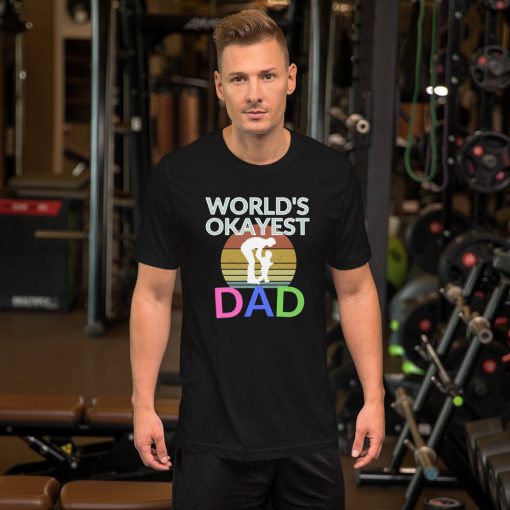 Vintage Sunset World’s Okayest Dad Happy Father’s Day Unisex T-Shirt