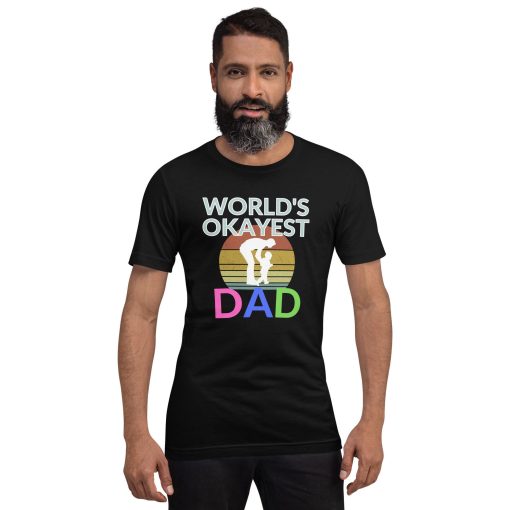 Vintage Sunset World’s Okayest Dad Happy Father’s Day Unisex T-Shirt