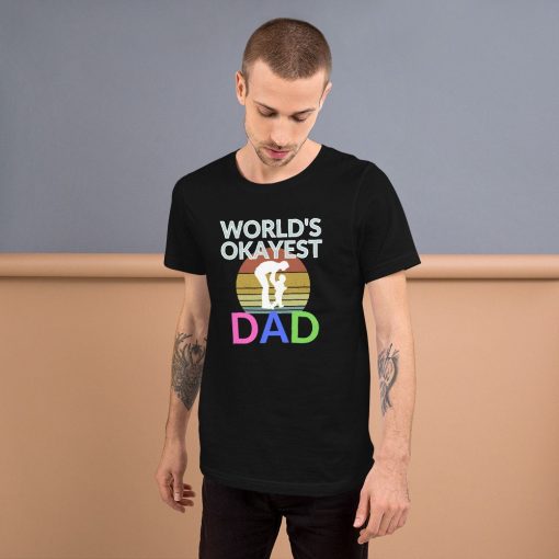 Vintage Sunset World’s Okayest Dad Happy Father’s Day Unisex T-Shirt