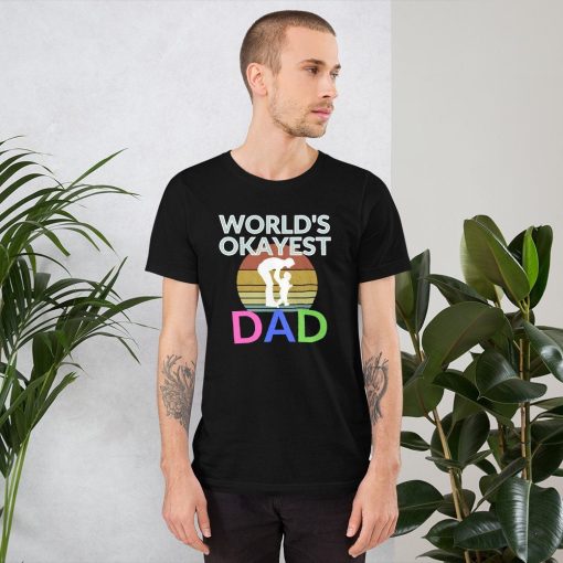 Vintage Sunset World’s Okayest Dad Happy Father’s Day Unisex T-Shirt