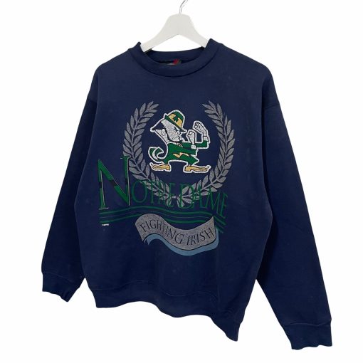 Vintage University Notre Dame Crewneck Fighting Irish Big Logo Football Team Unisex Sweatshirt