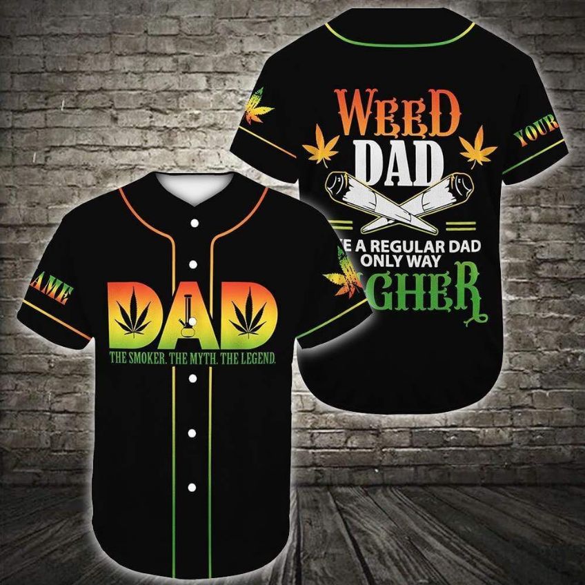 Wee Dad The Smoker The Myth The Legend Personalized 3d Baseball Jersey