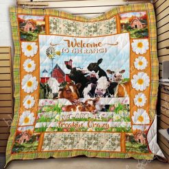 Welcome To The Ranch We’re All Crazy Quilt Blanket