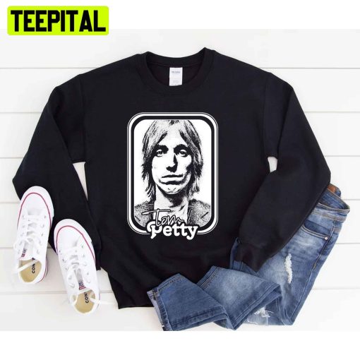 White Retro Style Tom Petty Unisex T-Shirt