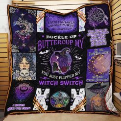 Wicca You Just Flipped My Witch Switch Quilt Blanket