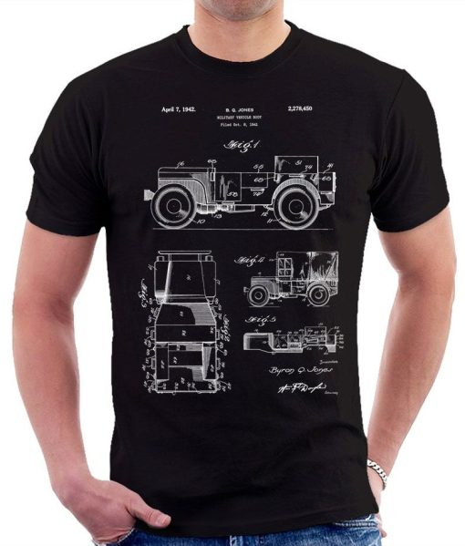 Willys Jeep Patent Print T-Shirt