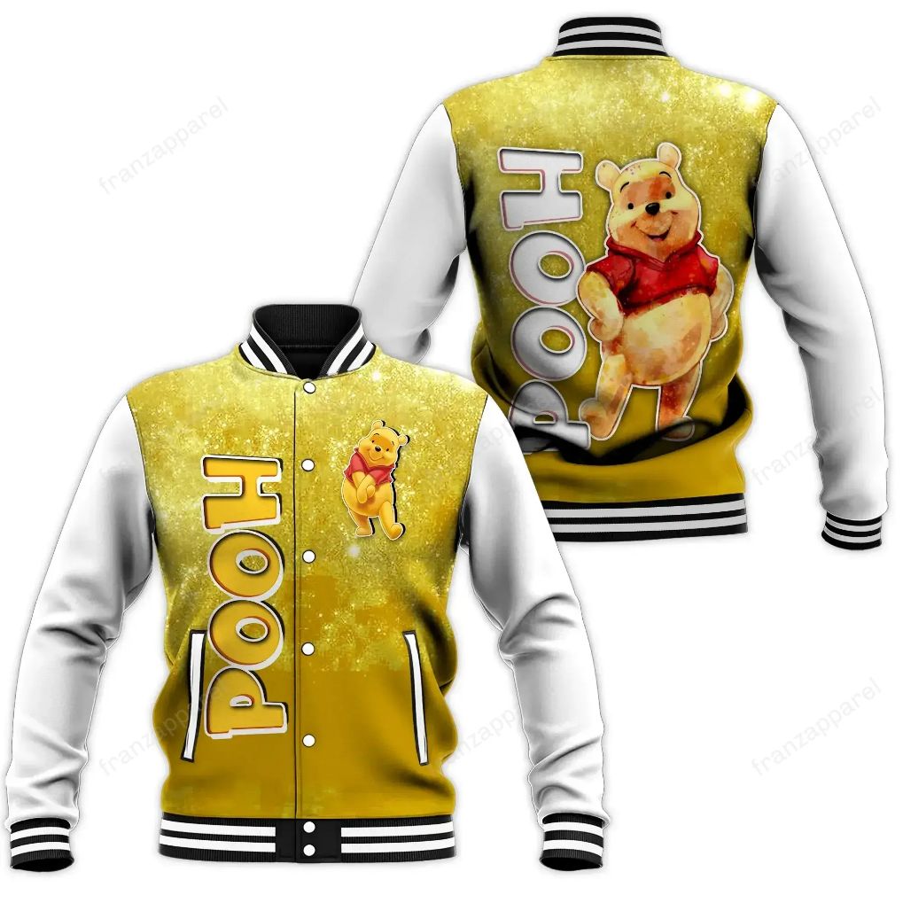 Winnie The Pooh Baseball Jacket 21 Personalized 3d Baseball Jersey
