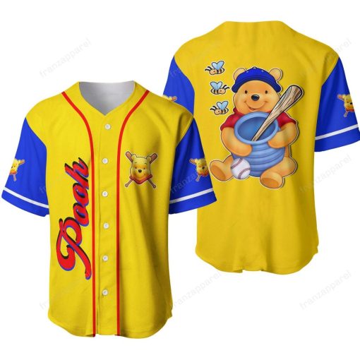 Winnie The Pooh Personalized 3d Baseball Jersey