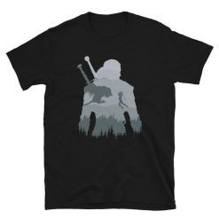 Witcher Geralt Dragon Fight Silhouette Shirt