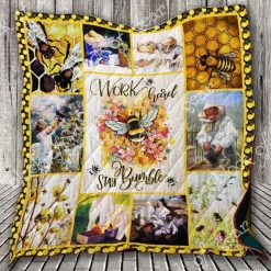 Work Hard Stay Bumble Quilt Blanket