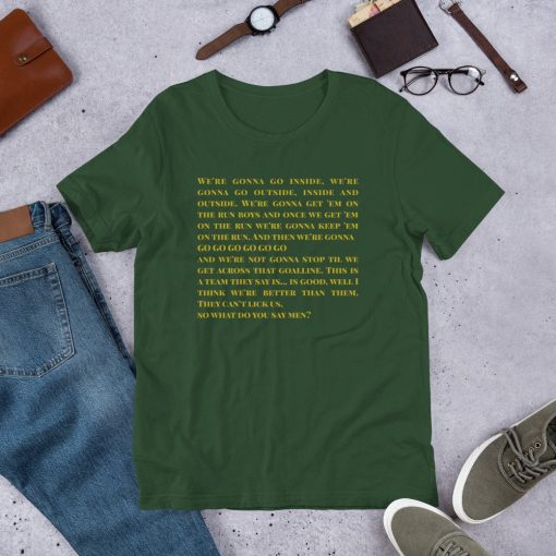 Yellow Text Notre Dame Football Unisex T-Shirt